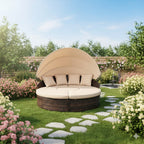 Replacement Canopy for Suncrown Crownland Clamshell 645789653704 Round Daybed - Beige, RipLock 350