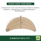 Replacement Canopy for Tangkula Costway Alleshia 66656TU Patio Round Daybed - Beige, RipLock 350