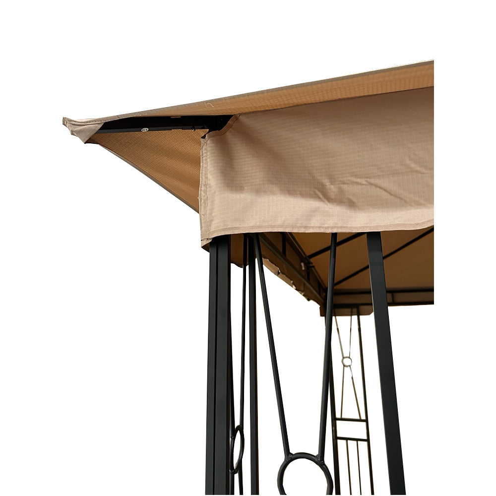 Replacement Canopy for Happatio Egeiroslife 10' x 12' Gazebo - RipLock 350 - Slate Gray