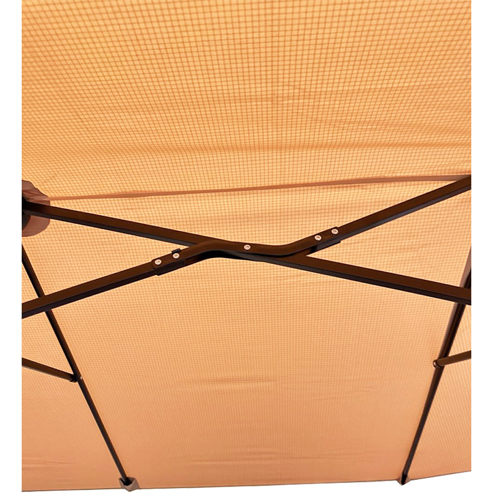 Replacement Canopy for Phi Villa Green Party 13' Outdoor Double Sided Patio Umbrella - RipLock 350