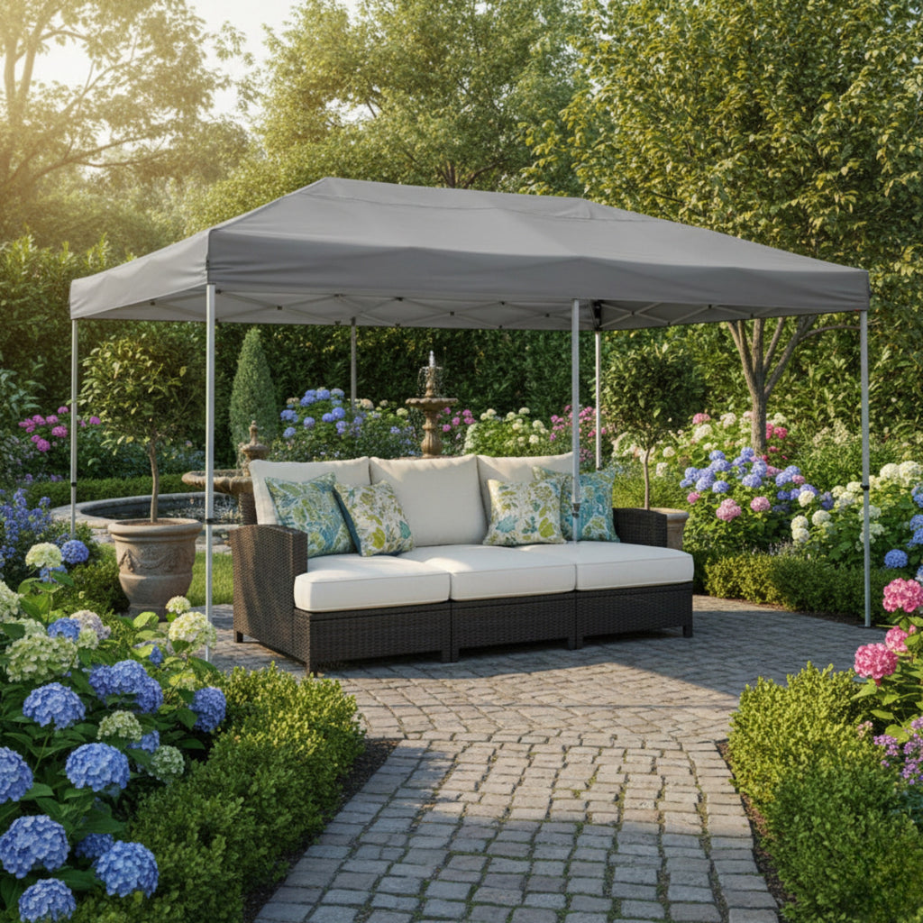 Replacement Canopy for Ozark Trail WF-2010 10' x 20' Straight Leg Pop Up - Slate Gray, RipLock 350