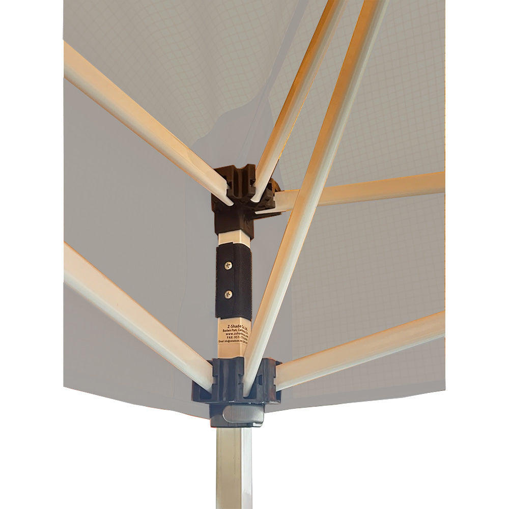 Replacement Canopy for Z-Shade Base 10' X 10', Canopy Top 8' X 8' Slant Leg - RipLock 350 - Slate Gray