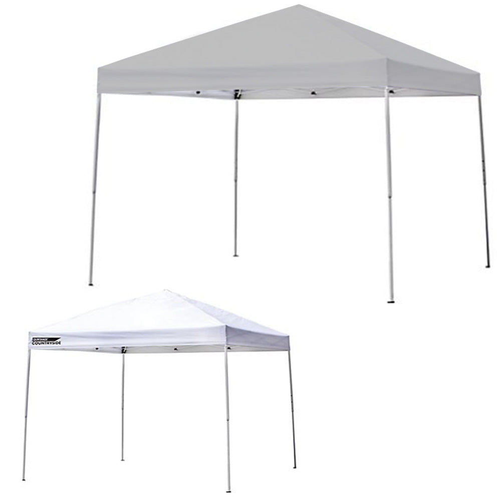 Replacement Canopy for Quik Shade Shelter Logic 10' x 10' Country Side Instant Pop Up Canopy - RipLock 350 - Slate Gray