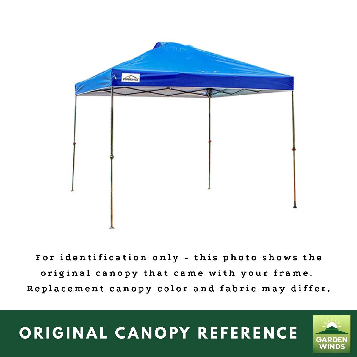 Replacement Canopy for POPUPSHADE PopLock UCT110BU00 10' x 10' Instant Pop Up - Slate Gray, RipLock 350