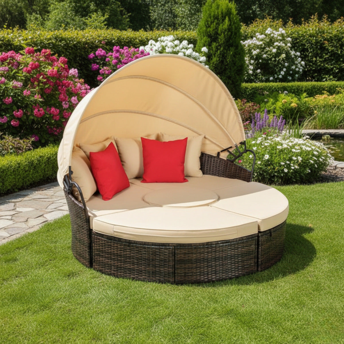 Replacement Canopy for Best Choice Products SKY5389 Outdoor Patio Wicker Daybed -  RipLock 350