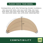Replacement Canopy for Modway Siesta EEI-642-EXP-WHI Outdoor Patio Daybed - Beige, RipLock 350
