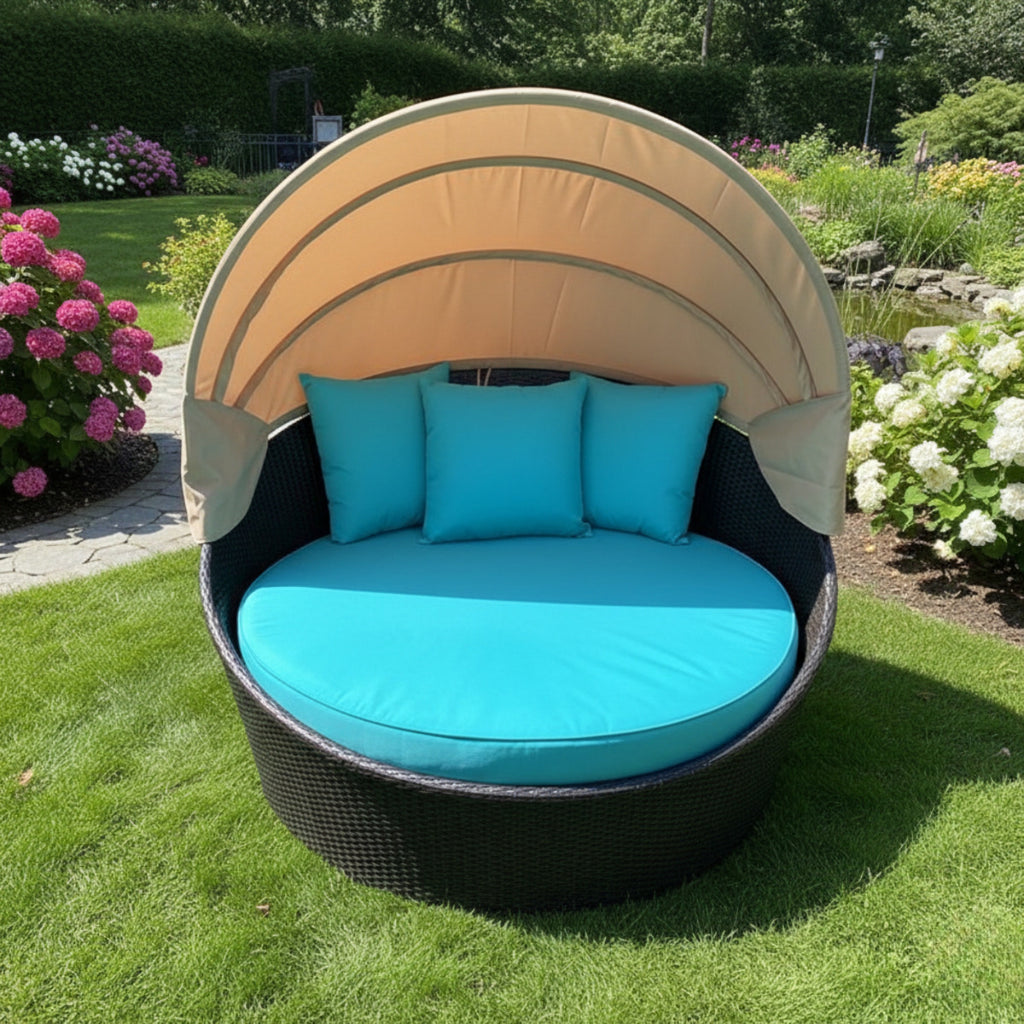 Replacement Canopy for Modway Siesta EEI-642-EXP-WHI Outdoor Patio Daybed - Beige, RipLock 350