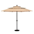Replacement Canopy for Phi Villa Alyah 10' Triple Tier Market Umbrella - RipLock 350