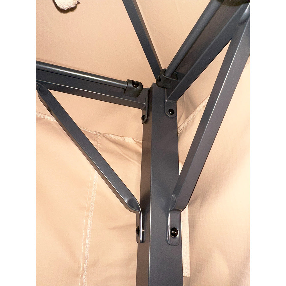 Replacement Canopy for Lausaint Home 10' x 13' Gazebo - RipLock 350 - Slate Gray