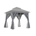 Replacement Canopy for Lausaint Home 8' x 8' Gazebo - RipLock 350 - Slate Gray