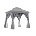 Replacement Canopy for Lausaint Home 8' x 8' Gazebo - RipLock 350 - Slate Gray