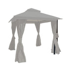 Replacement Canopy for Lausaint Home 8' x 8' Gazebo - RipLock 350 - Slate Gray