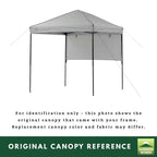 Replacement Canopy and Sunwall for Ozark Trail WMT-060685 6' x 6' Pop Up Canopy - Slate Gray, RipLock 350
