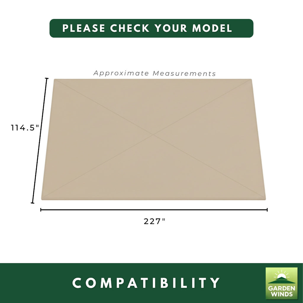 Replacement Canopy for Cobizi SPC000027_GR_P_1 10' x 20' Pop Up Canopy Tent - Slate Gray, RipLock 350