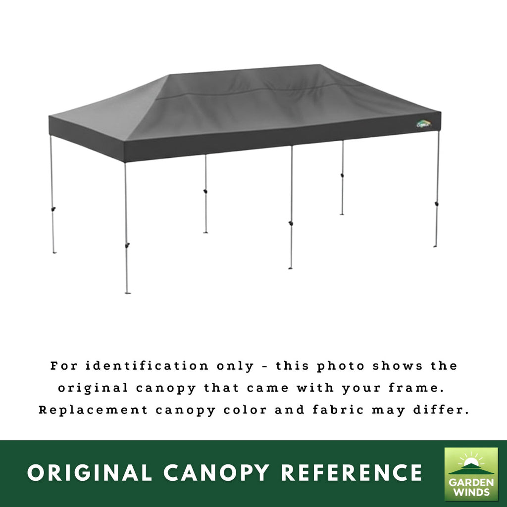 Replacement Canopy for Cobizi SPC000027_GR_P_1 10' x 20' Pop Up Canopy Tent - Slate Gray, RipLock 350