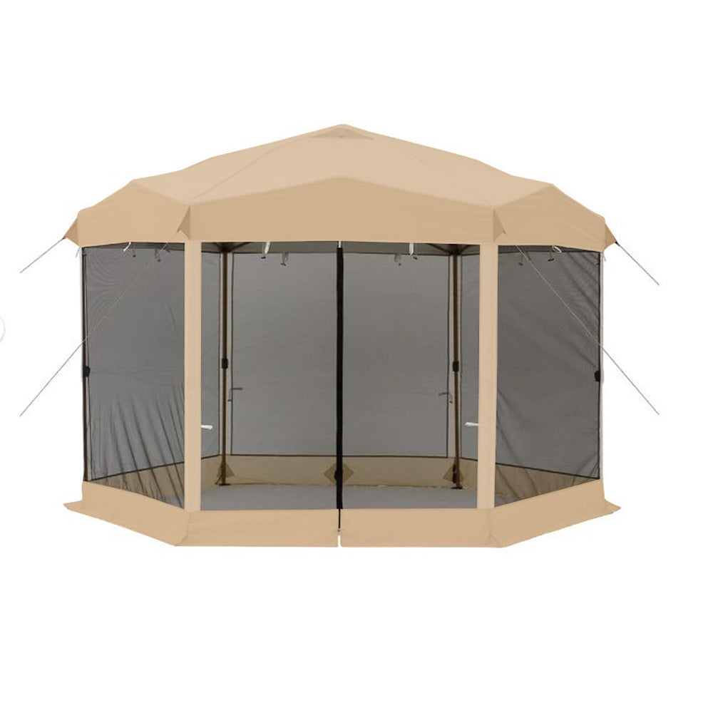 Replacement Canopy and Netting Set for Ozark Trail 10' x 12' Glamping Hexagon Pop Up Gazebo - RipLock 350