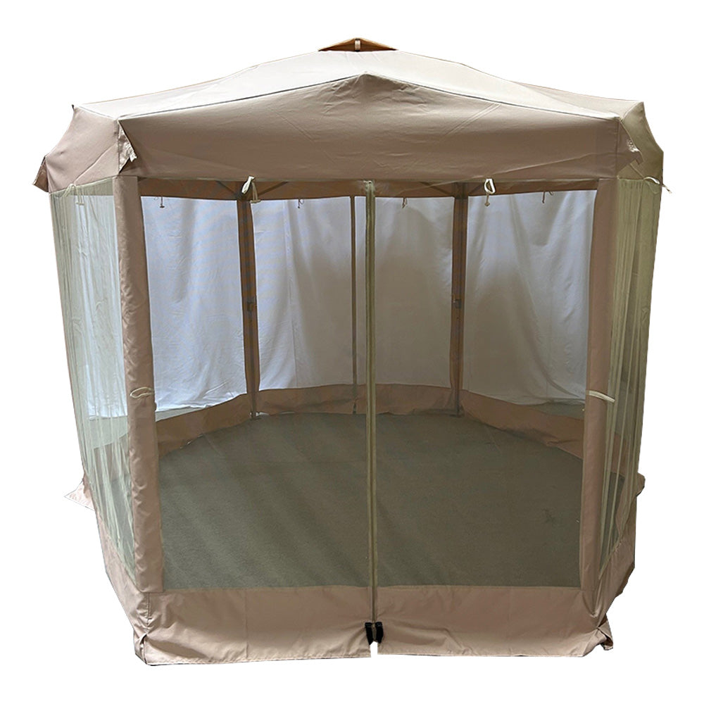 Replacement Canopy and Netting Set for Ozark Trail 10' x 12' Glamping Hexagon Pop Up Gazebo - RipLock 350