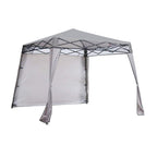 Replacement Canopy and Sunshade for Ezyfast Base 8' x 8', Canopy Top 6' x 6' Slant Leg Pop Up - RipLock 350 - Slate Gray