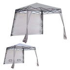Replacement Canopy and Sunshade for Ezyfast Base 8' x 8', Canopy Top 6' x 6' Slant Leg Pop Up - RipLock 350 - Slate Gray