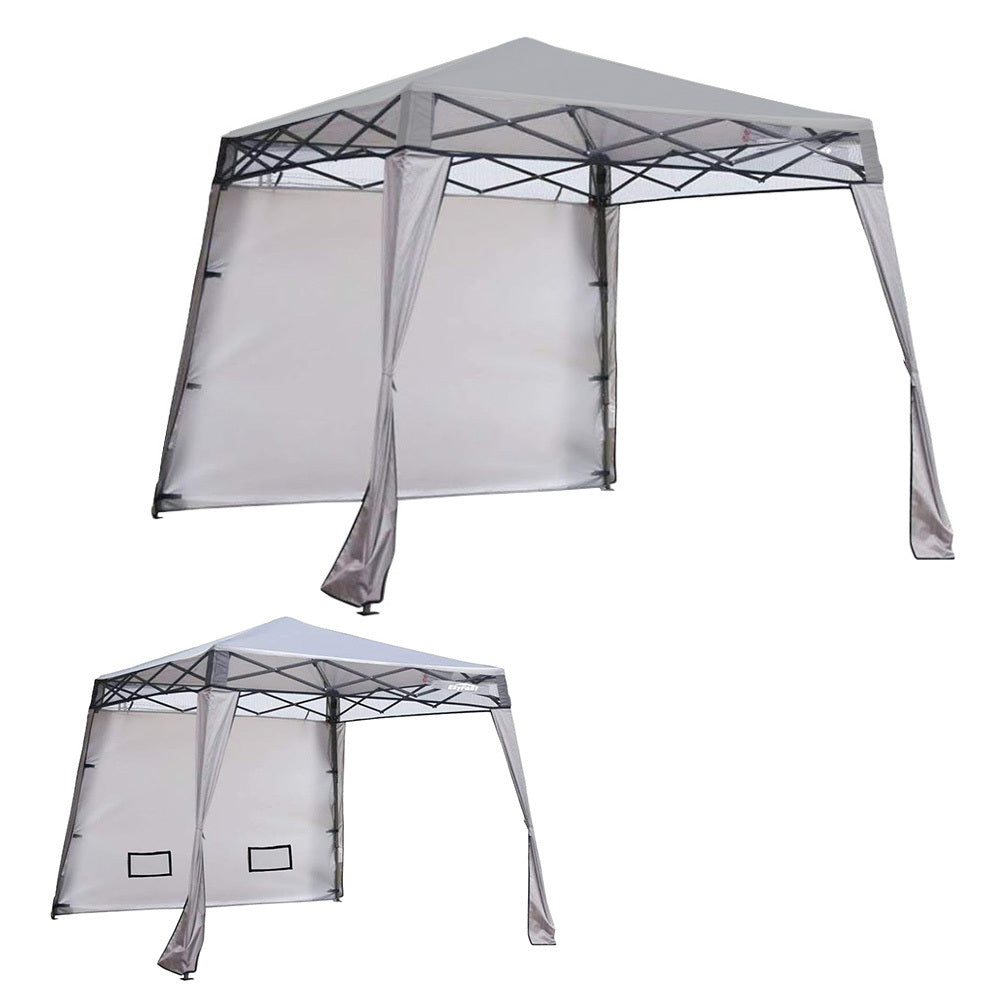 Replacement Canopy and Sunshade for Ezyfast Base 8' x 8', Canopy Top 6' x 6' Slant Leg Pop Up - RipLock 350 - Slate Gray