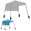 Replacement Canopy and Sunshade for Ezyfast Base 7.5' x 7.5', Canopy Top 6' x 6' Slant Leg Pop Up - RipLock 350 - Slate Gray