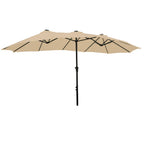 Replacement Canopy for Ainfox Hopkinton 15' Double Sided Patio LED Umbrella - RipLock 350