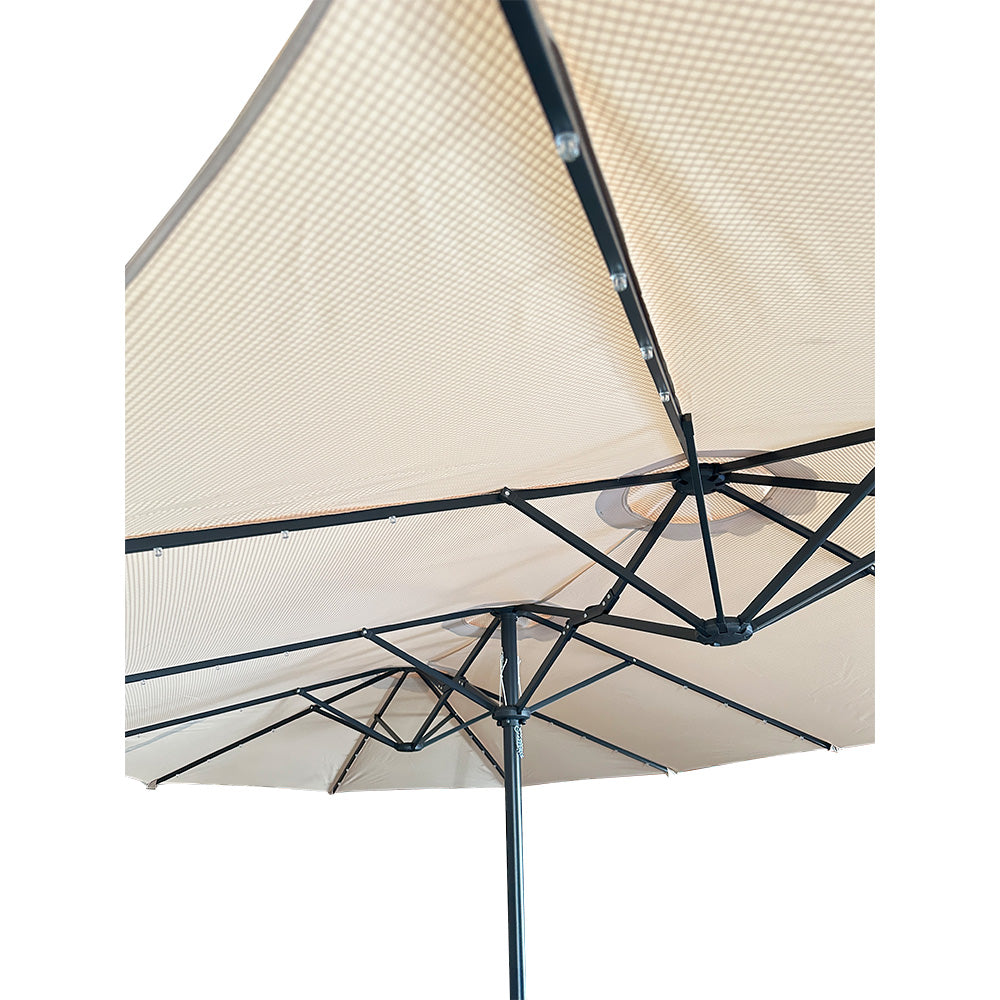 Replacement Canopy for Ainfox Hopkinton 15' Double Sided Patio LED Umbrella - RipLock 350