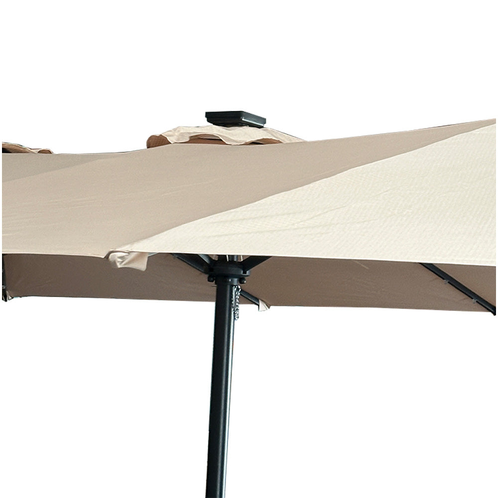 Replacement Canopy for Ainfox Hopkinton 15' Double Sided Patio LED Umbrella - RipLock 350