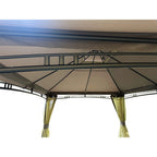 Replacement Canopy and Netting Set for Backyard Creations 13' x 10' Roof Style Gazebo - RipLock 350 - Slate Gray