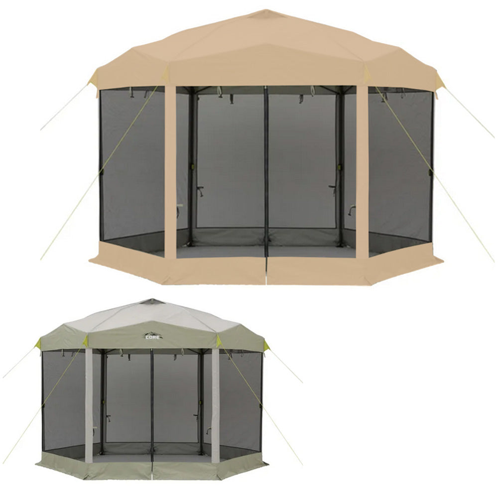 Replacement Canopy and Netting Set for Core 10' X 12' Center Push Screenhouse - RipLock 350