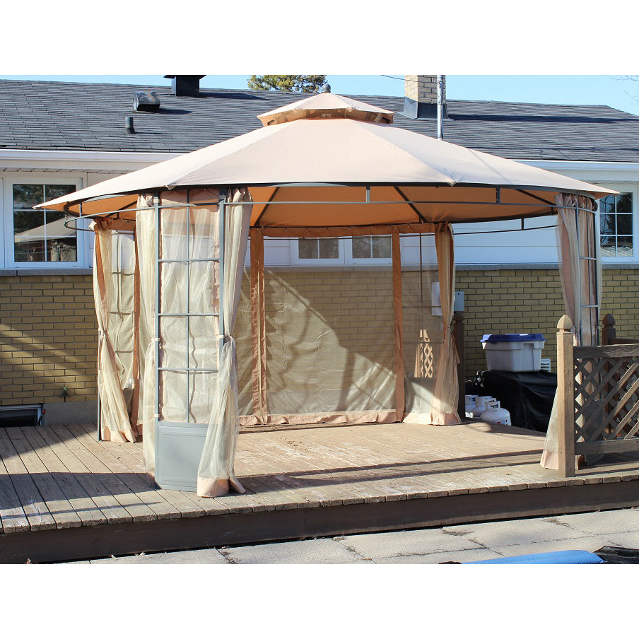 Replacement Canopy for Round Steel Gazebo - RipLock 350