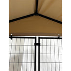 Replacement Canopy Cover for PawHut 8’ x 4’ x 6’ Pet Dog Kennel Playpen – RipLock 350 - Slate Gray