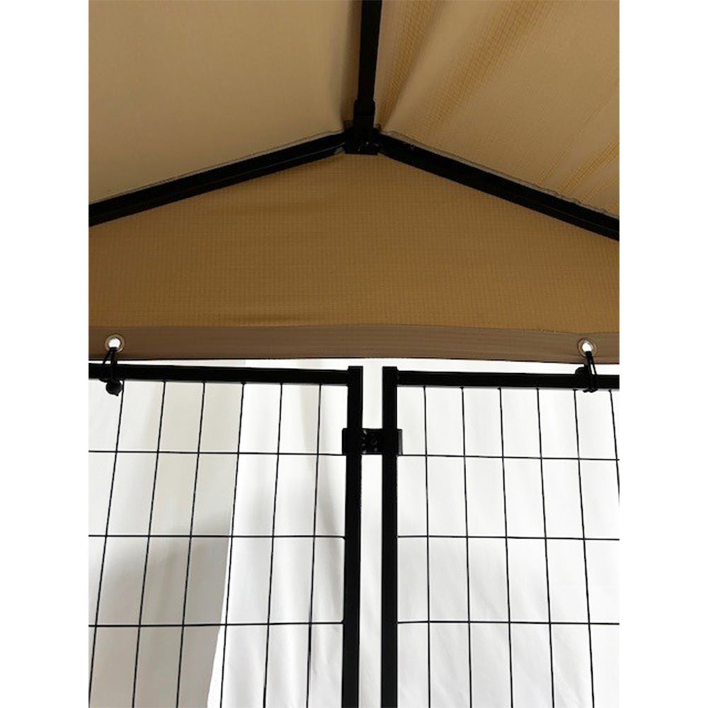 Replacement Canopy Cover for PawHut 8’ x 4’ x 6’ Pet Dog Kennel Playpen – RipLock 350 - Slate Gray