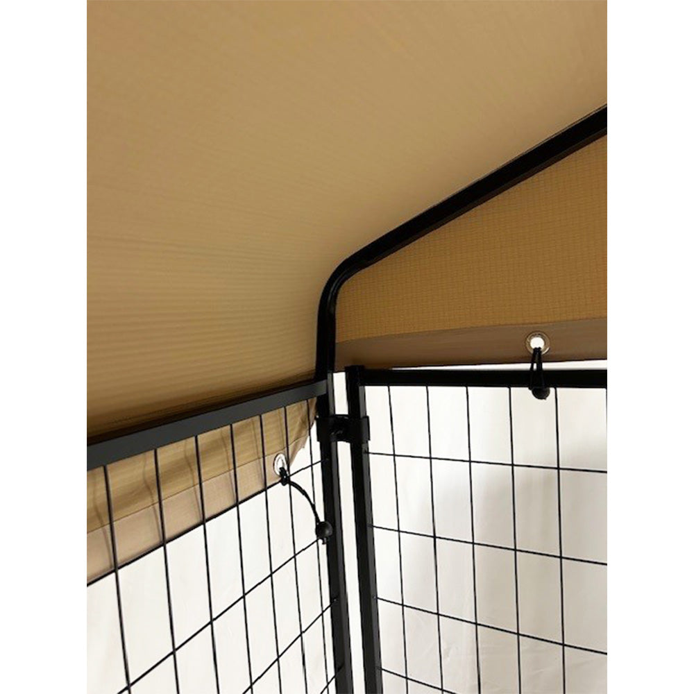 Replacement Canopy Cover for PawHut 8’ x 4’ x 6’ Pet Dog Kennel Playpen – RipLock 350 - Slate Gray
