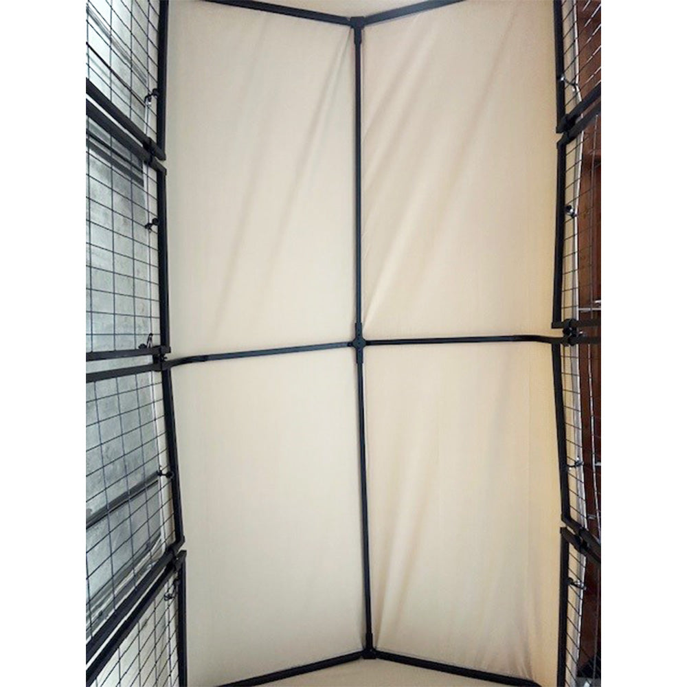 Replacement Canopy Cover for PawHut 8’ x 4’ x 6’ Pet Dog Kennel Playpen – RipLock 350 - Slate Gray