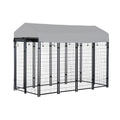 Replacement Canopy Cover for PawHut 8’ x 4’ x 6’ Pet Dog Kennel Playpen – RipLock 350 - Slate Gray