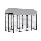 Replacement Canopy Cover for PawHut 8’ x 4’ x 6’ Pet Dog Kennel Playpen – RipLock 350 - Slate Gray