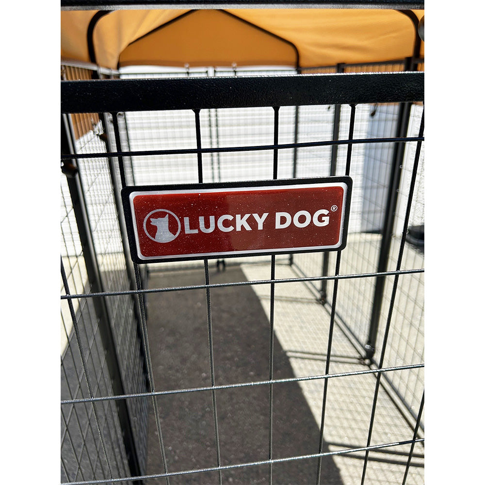 Replacement Canopy Cover for Lucky Dog 8’ x 4’ x 6’ Uptown Welded Pet Dog Kennel Playpen – RipLock 350 - Slate Gray