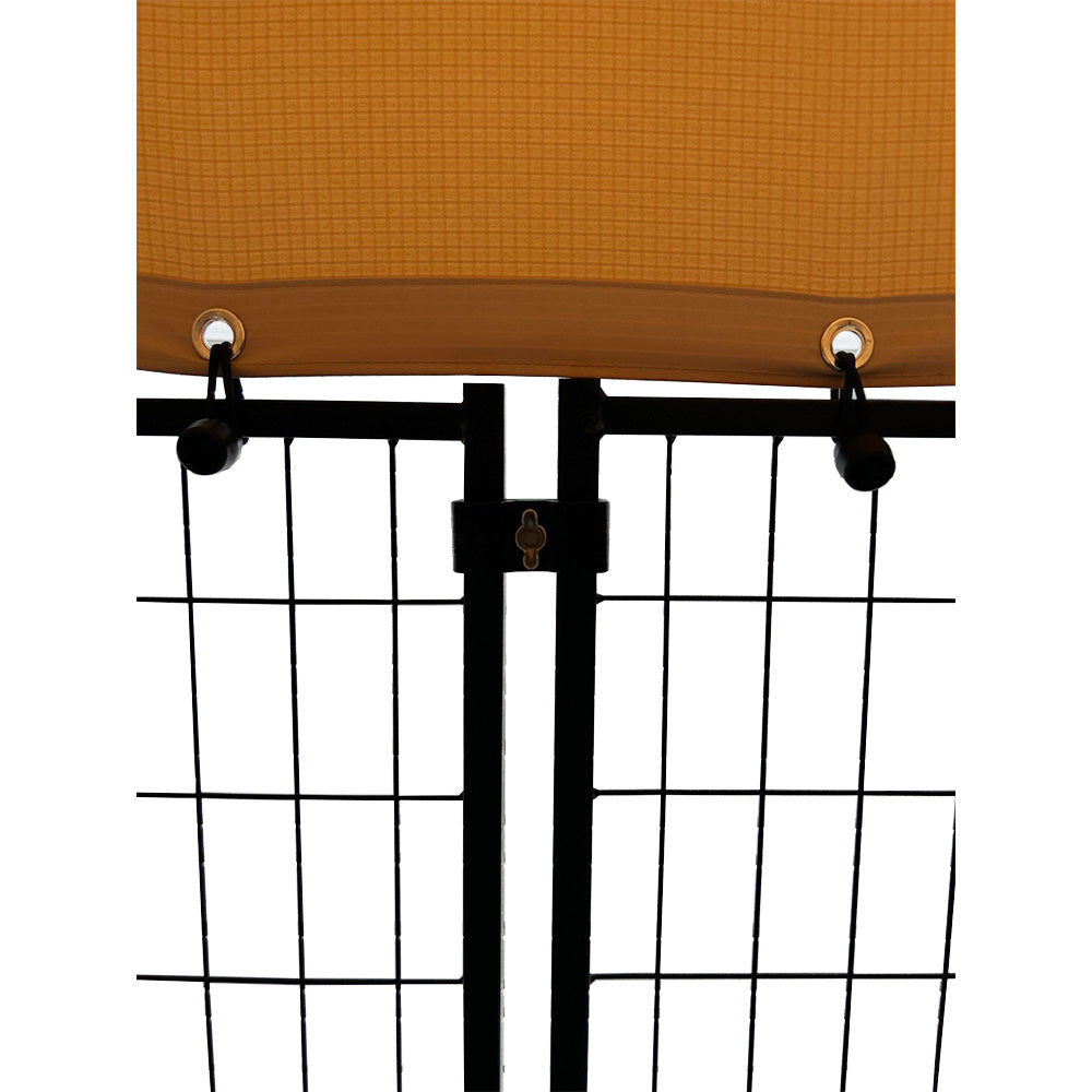 Replacement Canopy Cover for Lucky Dog 8’ x 4’ x 6’ Uptown Welded Pet Dog Kennel Playpen – RipLock 350 - Slate Gray