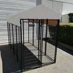 Replacement Canopy Cover for Lucky Dog 8’ x 4’ x 6’ Uptown Welded Pet Dog Kennel Playpen – RipLock 350 - Slate Gray