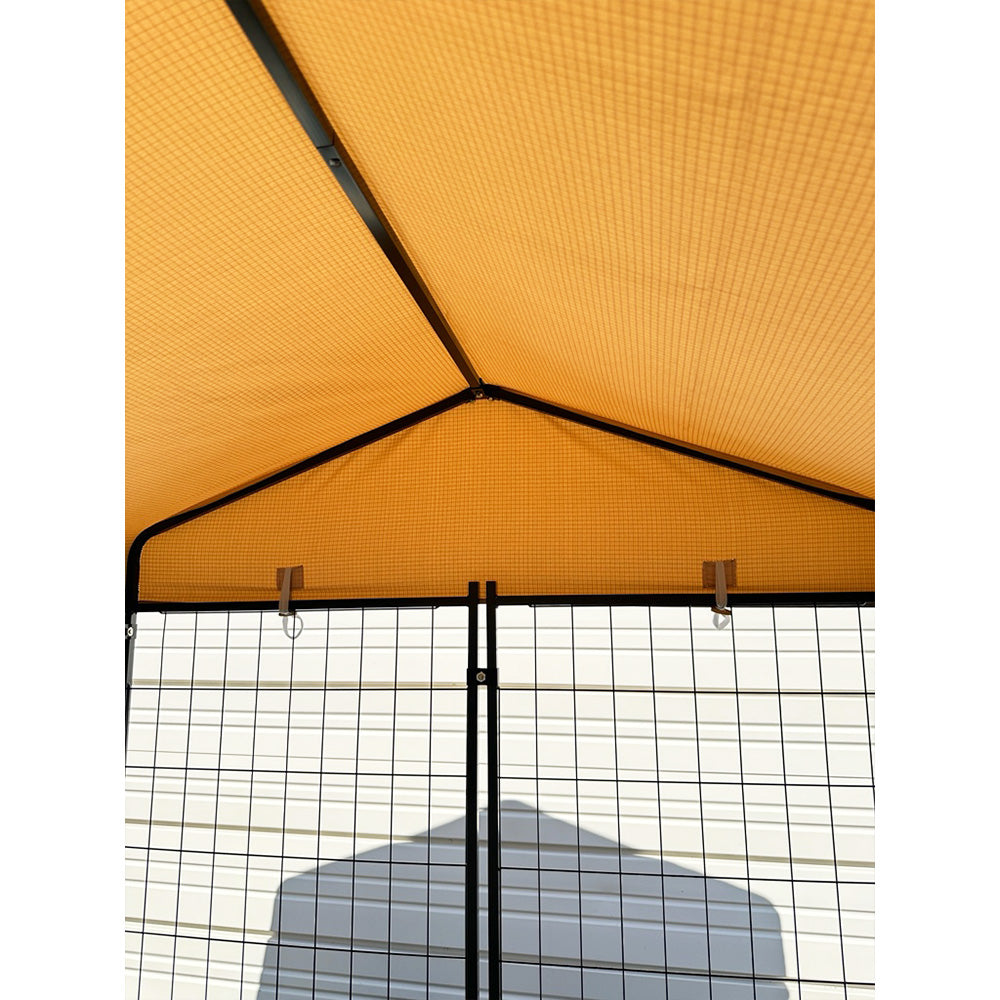 Replacement Canopy Cover for PawGiant 4' x 4' x 4.5' Pet Dog Kennel Playpen Crate – RipLock 350 - Slate Gray
