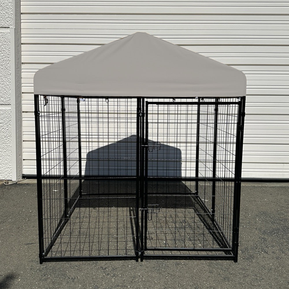 Replacement Canopy Cover for PawGiant 4' x 4' x 4.5' Pet Dog Kennel Playpen Crate – RipLock 350 - Slate Gray
