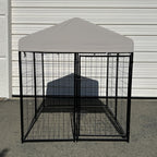 Replacement Canopy Cover for PawGiant 4' x 4' x 4.5' Pet Dog Kennel Playpen Crate – RipLock 350 - Slate Gray