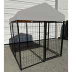 Replacement Canopy Cover for PawGiant 4' x 4' x 4.5' Pet Dog Kennel Playpen Crate – RipLock 350 - Slate Gray