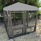 Replacement Canopy Cover for Veikous Mupater 4.5' x 4.5' x 4.8' Outdoor Dog Kennel Playpen – RipLock 350 - Slate Gray