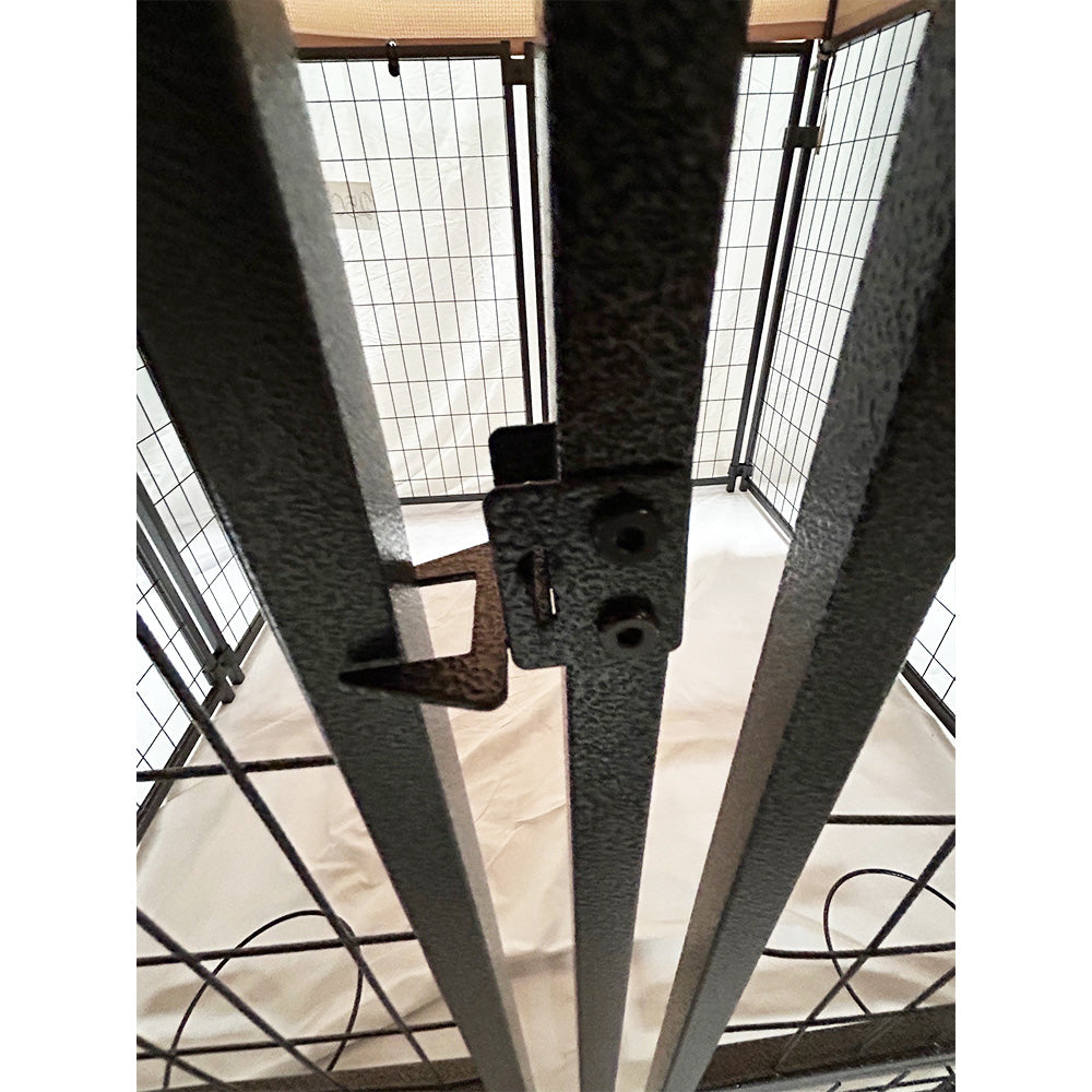 Replacement Canopy Cover for Veikous Mupater 4.5' x 4.5' x 4.8' Outdoor Dog Kennel Playpen – RipLock 350 - Slate Gray