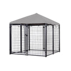 Replacement Canopy Cover for PawHut 5’x 5’ x 5’ Outdoor Dog Kennel Playpen – RipLock 350 - Slate Gray