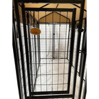 Replacement Canopy Cover for KennelMaster 4’ x 8’ x 6’ Welded Dog Kennel Playpen – RipLock 350 – Slate Gray