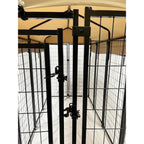 Replacement Canopy Cover for KennelMaster 4’ x 8’ x 6’ Welded Dog Kennel Playpen – RipLock 350 – Slate Gray