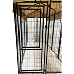 Replacement Canopy Cover for KennelMaster 4’ x 8’ x 6’ Welded Dog Kennel Playpen – RipLock 350 – Slate Gray